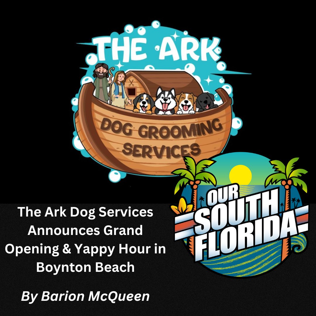 🐾 Join us for the Grand Opening &amp; Yappy Hour event on January 24, 2025, from 5:00 PM to 6:30 PM

The Ark Dog Services is excited to announce the grand opening of its new location in #BoyntonBeach, #Florida 🐩

oursouthflorida.com/2025/01/22/the…

#Dog #Dogs #Pets #OurSouthFlorida