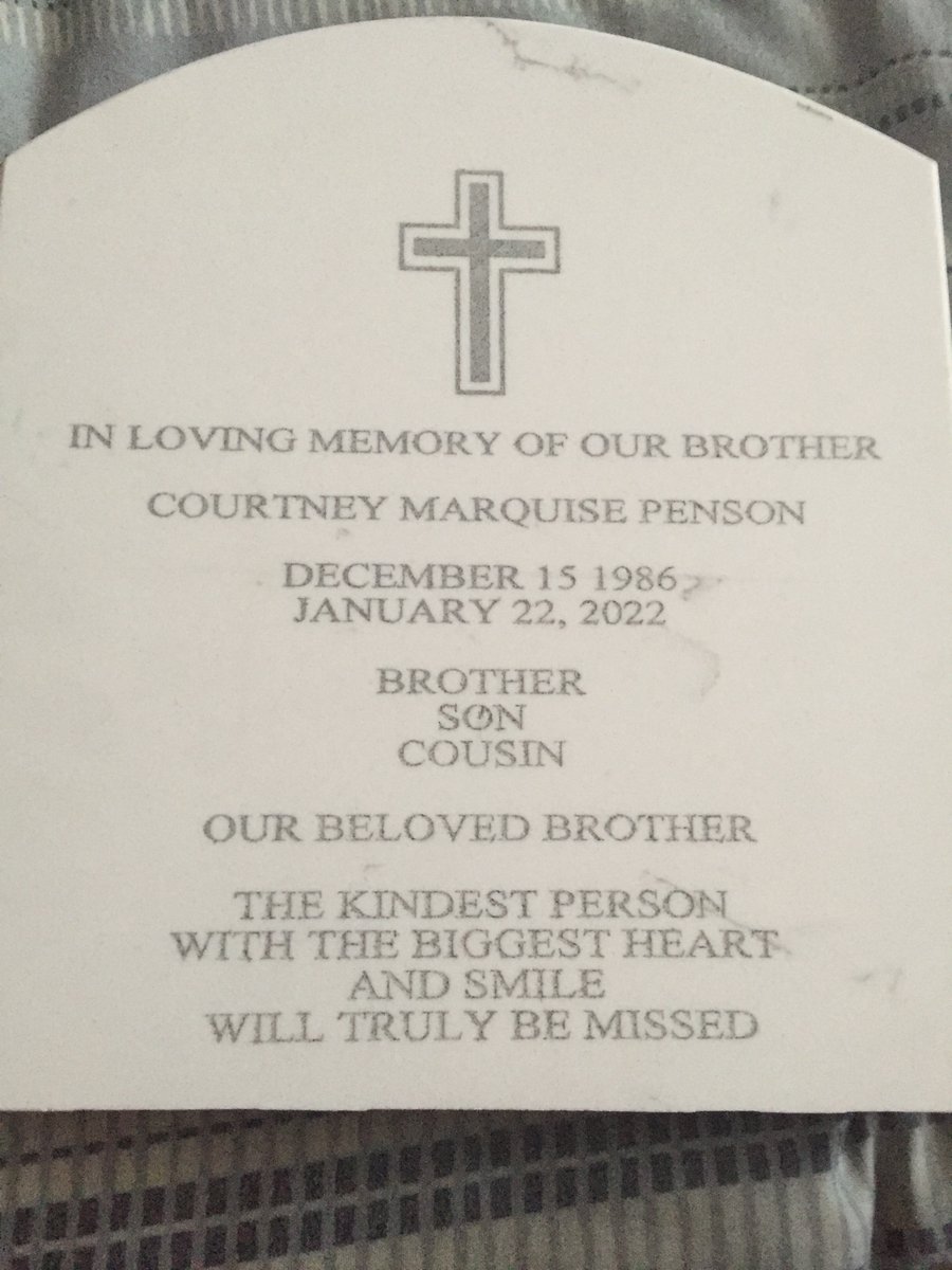 PensonBrandon's tweet image. My heart is TRULY heavy today... From the 1-2 punch of being reminded of Courtney's birthday to then go directly into the month of his passing.
I never fully accepted his death and honestly, I don't know that I ever will. Three years later, it still doesn't seem real. 😔🤎🖤🙏🏾🕊️