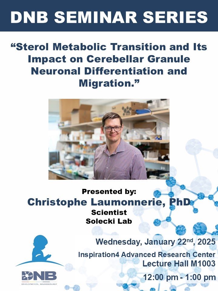 So_lets_kiLab70's tweet photo. Excited to highlight Chris’ seminar in our department! 3 months in a new project, and he’s already uncovering cool insights into a sterol synthesis switch during neuronal differentiation—shedding light on neuronal migration 🧠✨ #Neurobiology #scicomm #NeuronalMigration #Sciencenews #Science