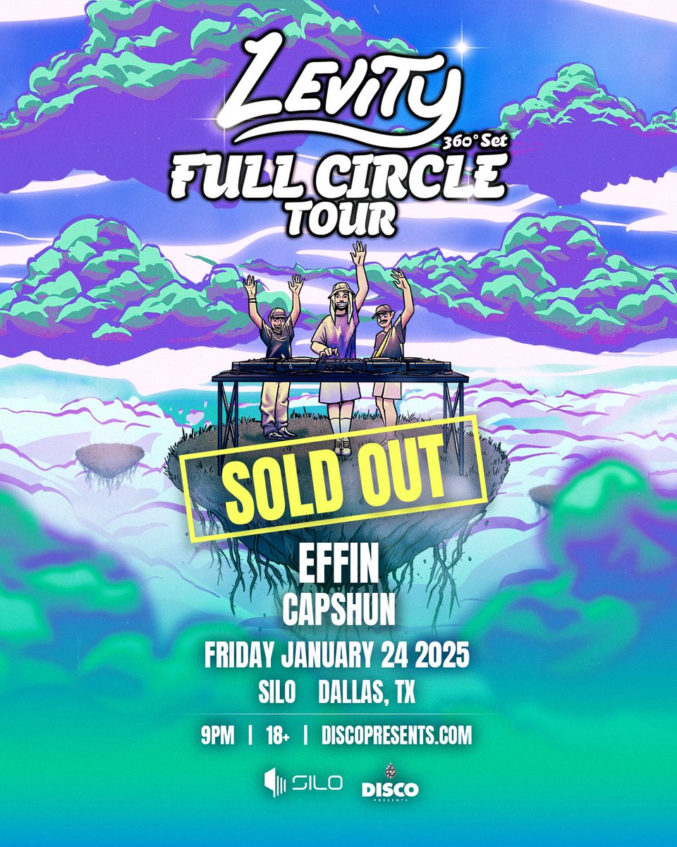DTX IM BACK BABY!!!!

I’m excited to be supporting <a href="/LevityMusic/">Levity ☁️</a> in my home town of DALLAS FKN TEXAS. The last show I played there was at Green Elephant with Hamdi over a year ago. And now I’m playing the brand new venue Silo. I am really about to turn up for you all.