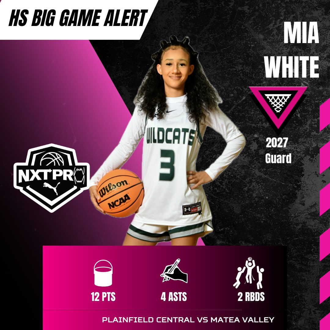HS BIG GAME ALERT 🚨 Mia White played well on offense vs Metea Valley! She made the buckets count and passed to score! WE SEE YOU MIA 👀 <a href="/MiaW2027/">Mia White</a> <a href="/PRO16G/">PRO16/NXTPRO Girls League</a>