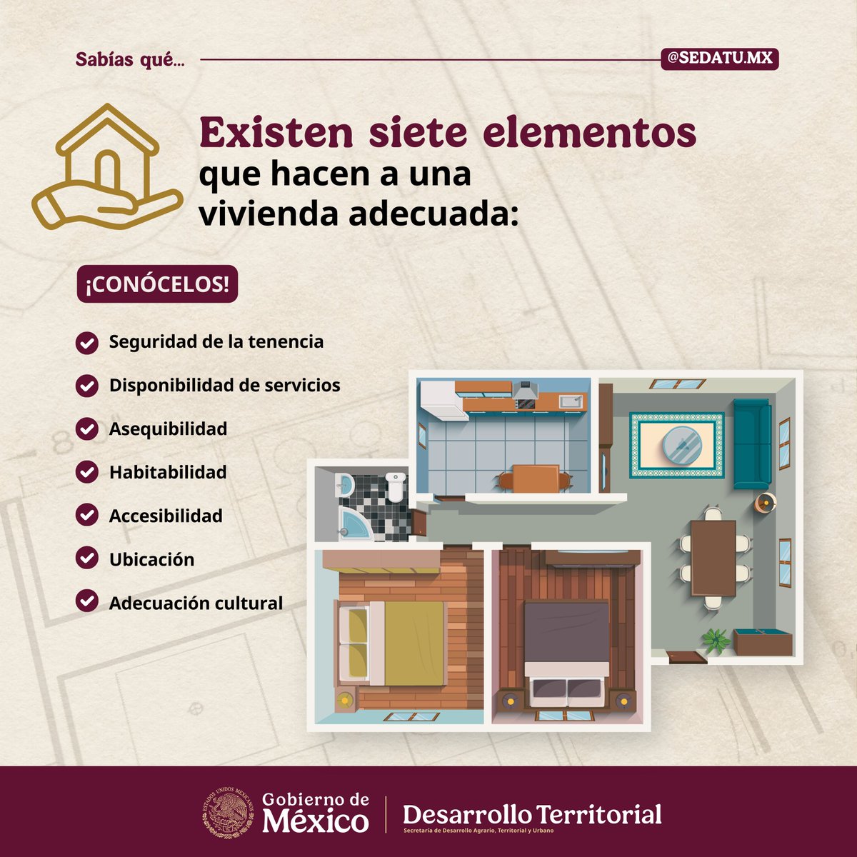 SEDATU_mx's tweet photo. El derecho a la #ViviendaAdecuada es una realidad con las reformas al artículo 4o constitucional que promovimos con el @GobiernoMX  y el Ramo 15

La reforma significa un cambio de paradigma para mejorar la calidad de vida de las y los mexicanos

#DesarrolloTerritorial https://t.co/0LT11v3mpq