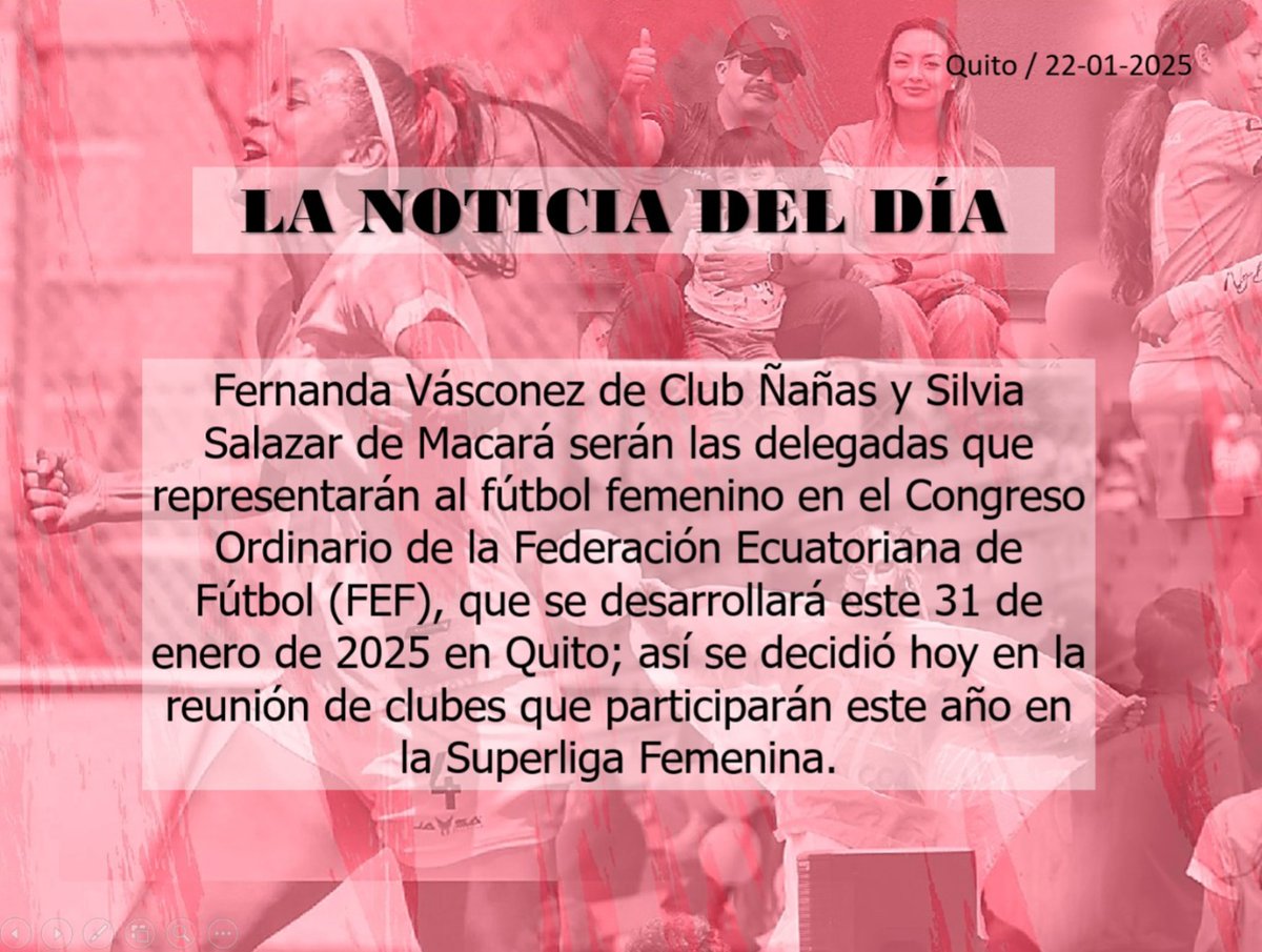 .<a href="/Clubnanas/">Club Ñañas</a> sigue siendo un referente del fútbol femenino, y <a href="/ferv14/">Fernanda Vasconez</a> quien encabeza un proyecto cada vez más exitoso.