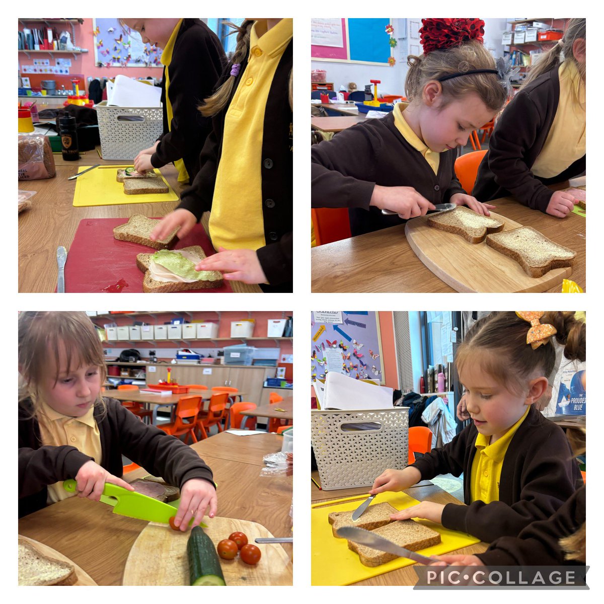 EastfieldPSHull's tweet image. This afternoon in #2CS the children used their skills to spread, cut and make their own sandwiches. #epsDT 🥪