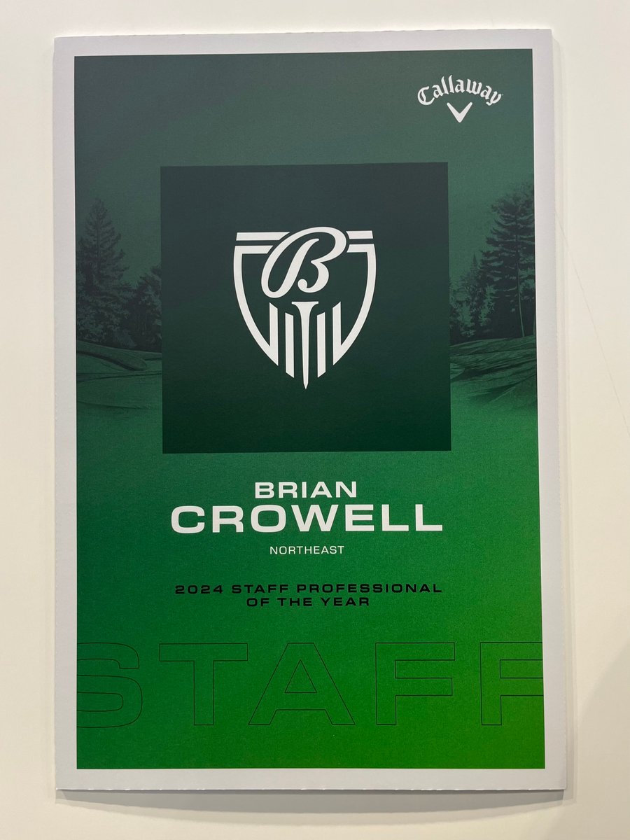 BallysGolfFP's tweet image. Callaway honors Bally's Golf Links very own, @bcrowellpro as Northeastern Professional of the Year! What an incredible achievement. Huge thanks to @CallawayGolf ⛳ 👏

#BallysGolf #CallawayGolf #PGAShow