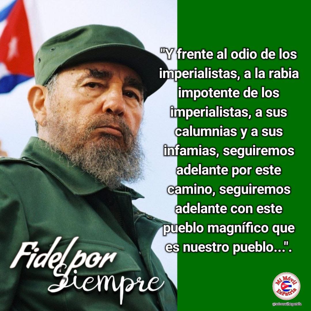 CubaMined's tweet photo. #CubaMined responde con #Fidel (14/11/2010) a la injuria lista: "Einstein (...) jamás pudo siquiera imaginar que varias decenas de años después el peligro consistiría en que una extrema derecha fascista se apoderará del Gobierno". #CubaVencerá! ¡Así será! #FidelPorSiempre https://t.co/CEYWvTJ2qt
