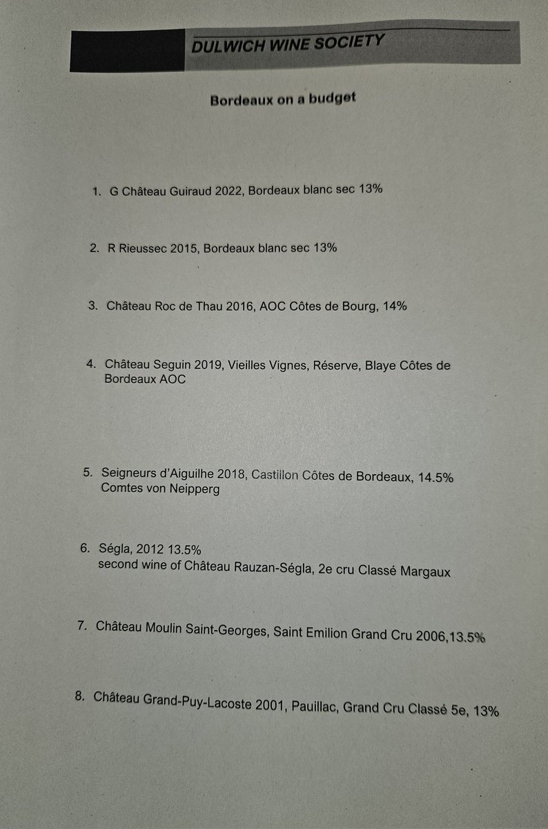 Tonight's tasting at Dulwich Wine Society with Ingrid Firminger, Bordeaux on a Budget at #TheRosendale
<a href="/ThreeCheersPubs/">Three Cheers Pub Co</a>