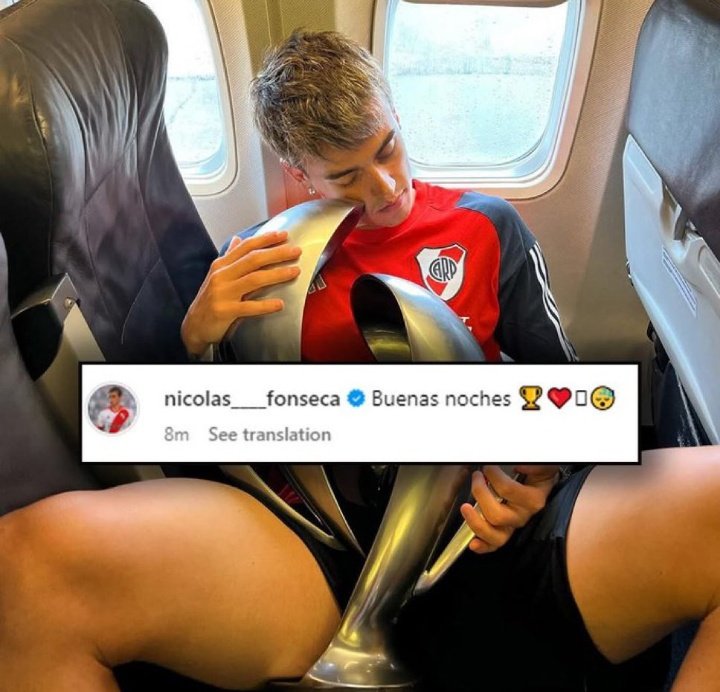 Cuando estés triste recordá que Fonseca se fue de River con más títulos que Cavani en boca