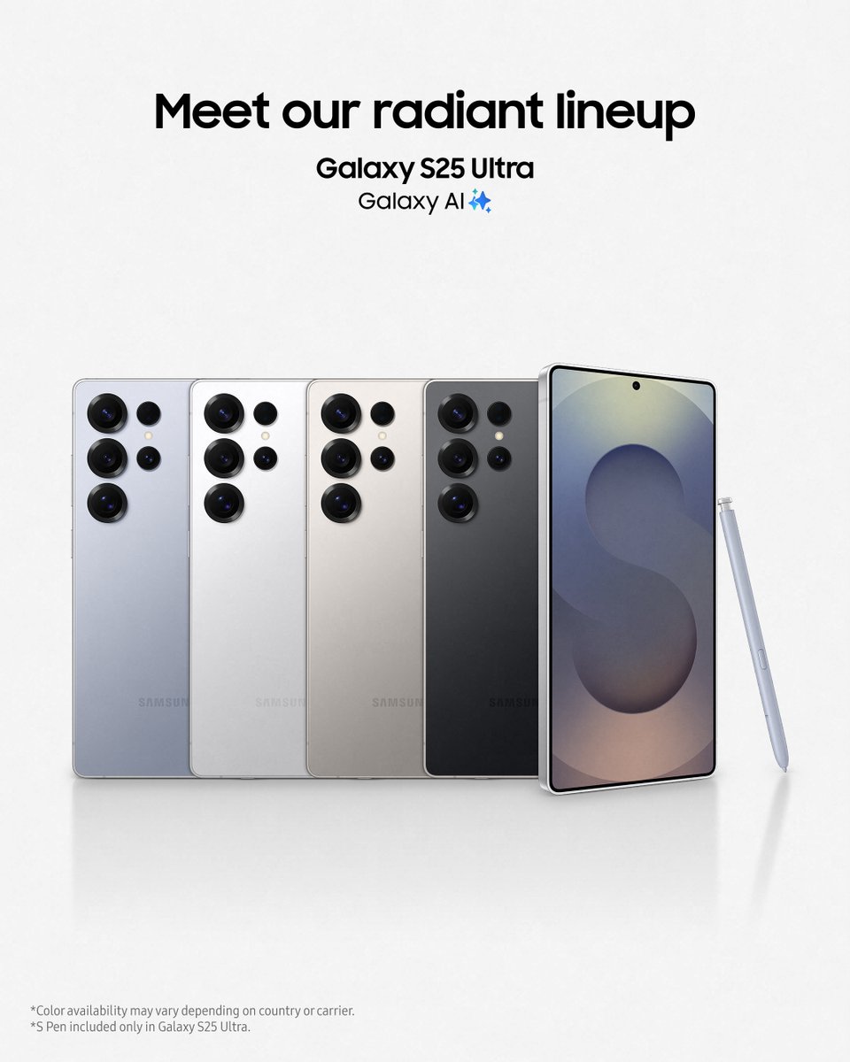 Excited to WIN the new #GalaxyS25? 🌟 Comment with #GalaxyS25Ultra #GalaxyS25 and your favourite color! The more you comment, the better your odds to win! T&amp;Cs apply.