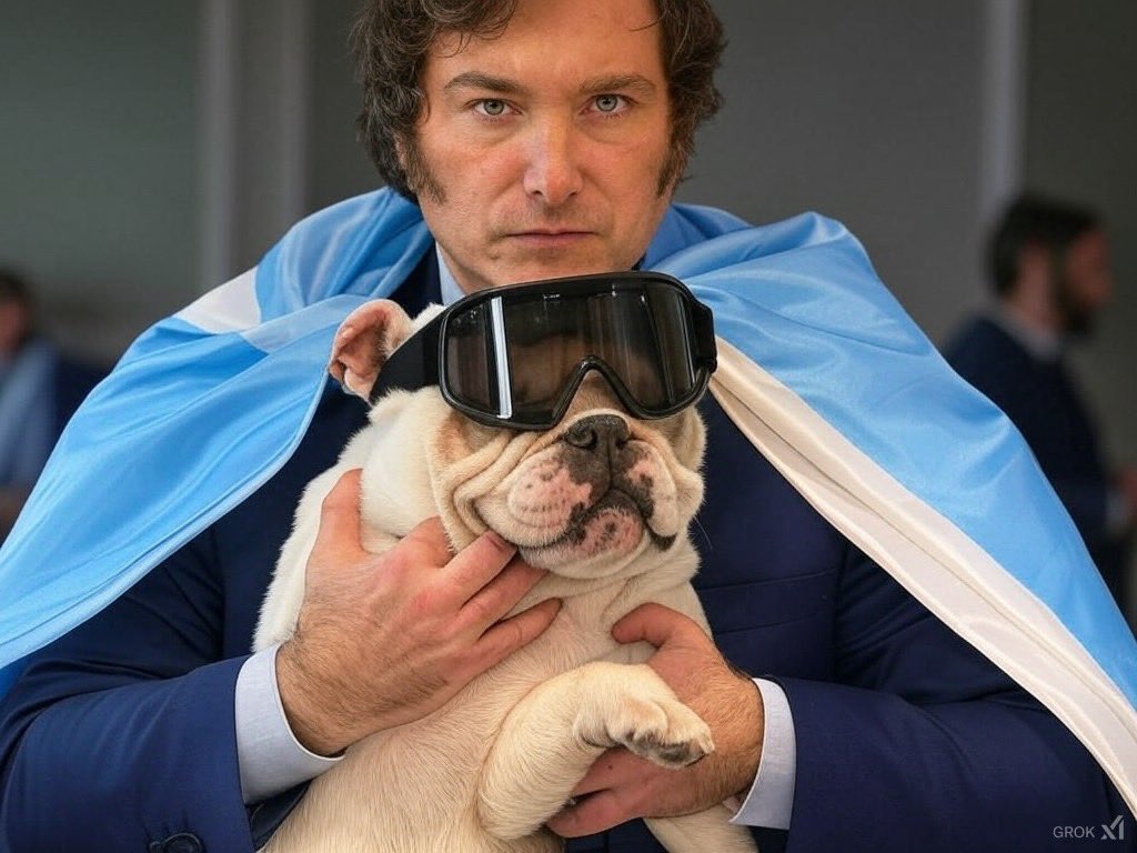 Tothemooooon3's tweet image. Day 2 of posting until Super President @JMilei says hi to this adorable $HOGE puppy.