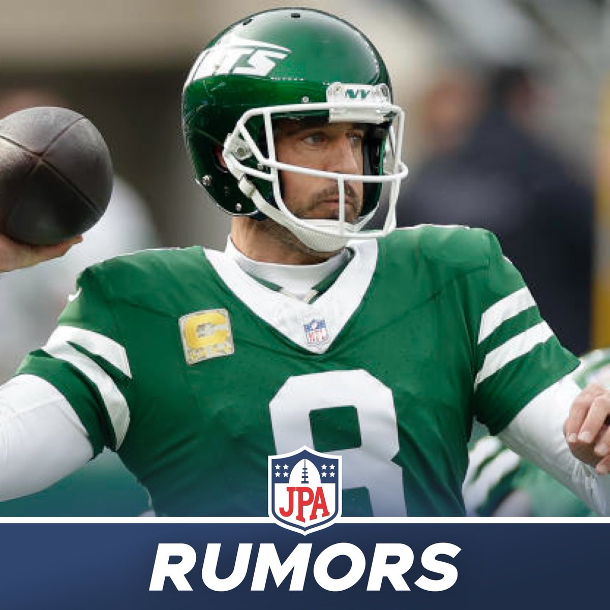 jasrifootball's tweet photo. 𝗥𝗨𝗠𝗢𝗥𝗦: There have been some “leaks” indicating that Aaron Glenn has made it known that he wants to keep Aaron Rodgers for 2025, per @RealMichaelKay 

(H/T: @NYJetsTFMedia) https://t.co/G9miFKYlKJ