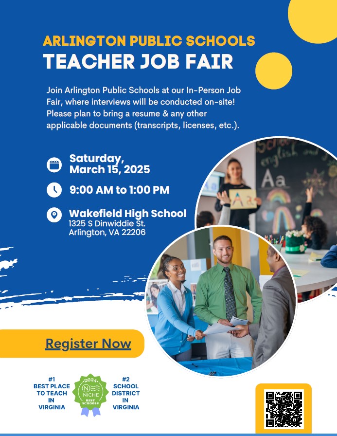 Register to join us at our in-person Teacher Job Fair on March 15, 2025!
