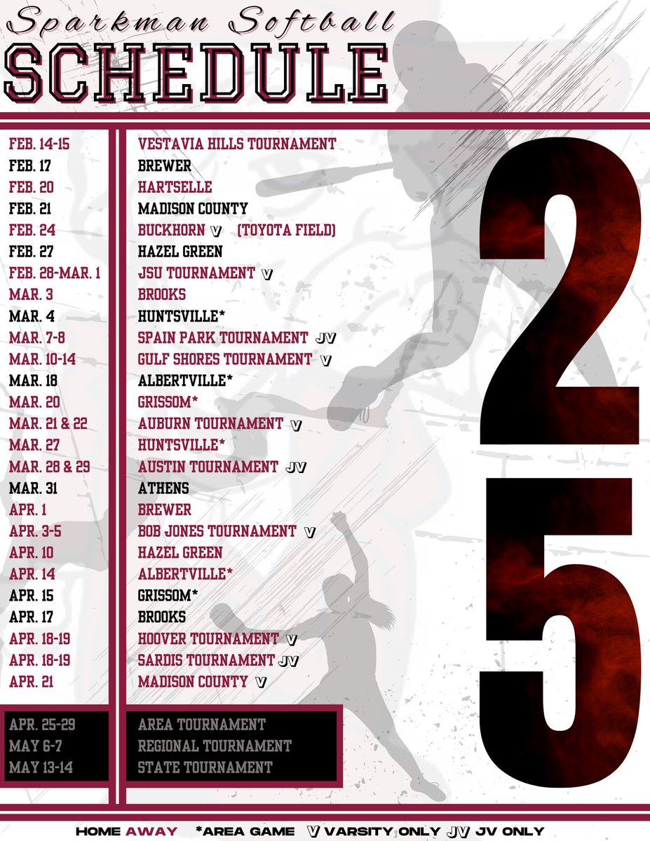 LadySenatorsSHS's tweet image. Season 2025 is officially loading. Varsity will kick it off in Vestavia on Feb. 14. First season game will be on Feb. 17 at Home. Let’s fill the stands for the Lady Senators!! #wearesparkman