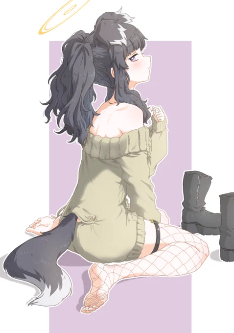 私服ヒビキしっぽ出すならこんな感じであってほしい 