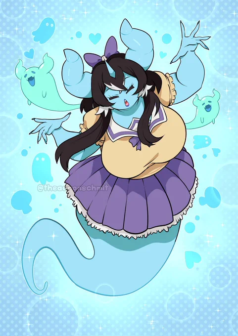 LULU'S A GHOST NOW!  (Fusion of my demon OC Lulu with 's ghost Vtuber) 