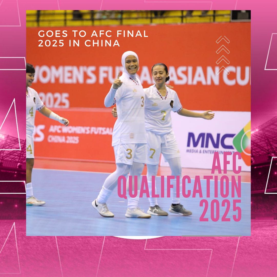 Timnas Futsal Putri Indonesia melaju ke babak final turnamen AFC yang akan diadakan di Cina 7-18 Mei 2025 mendatang.  Novita Murni cs menjadi juara grup B dengan meraih point sempurna 9 instagram.com/p/DFIcGoEPNE3/…