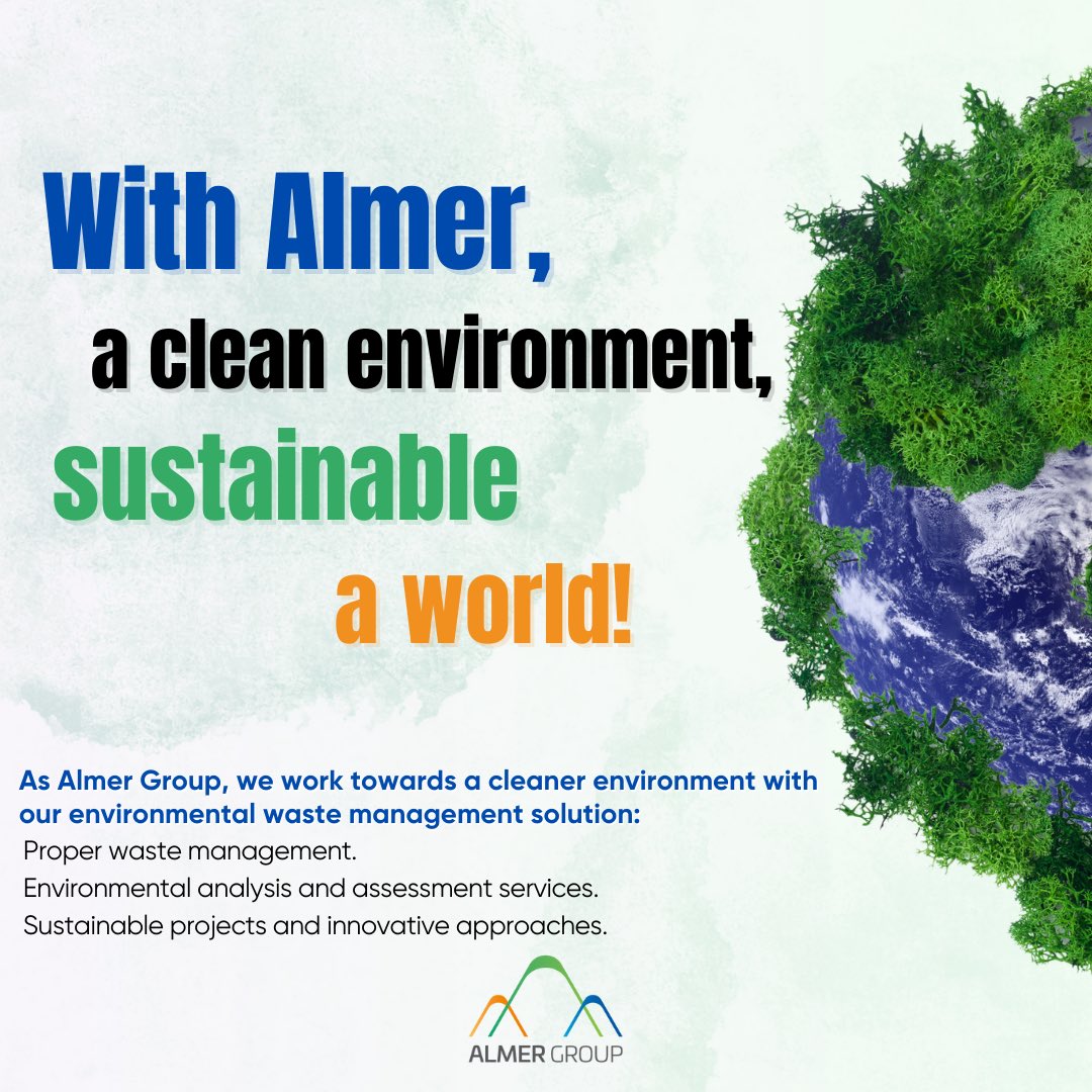 ALMERGroup's tweet photo. 🌍 Almer ile Temiz Bir Çevre, Sürdürülebilir Bir Dünya! ♻️

🌍 A Clean Environment, a Sustainable World with Almer! ♻️

#sürdürülebilirlik #çevrekoruma #almergroup #dahatemizbirdünya #atıkyönetimi https://t.co/EQ5HDY6hdG