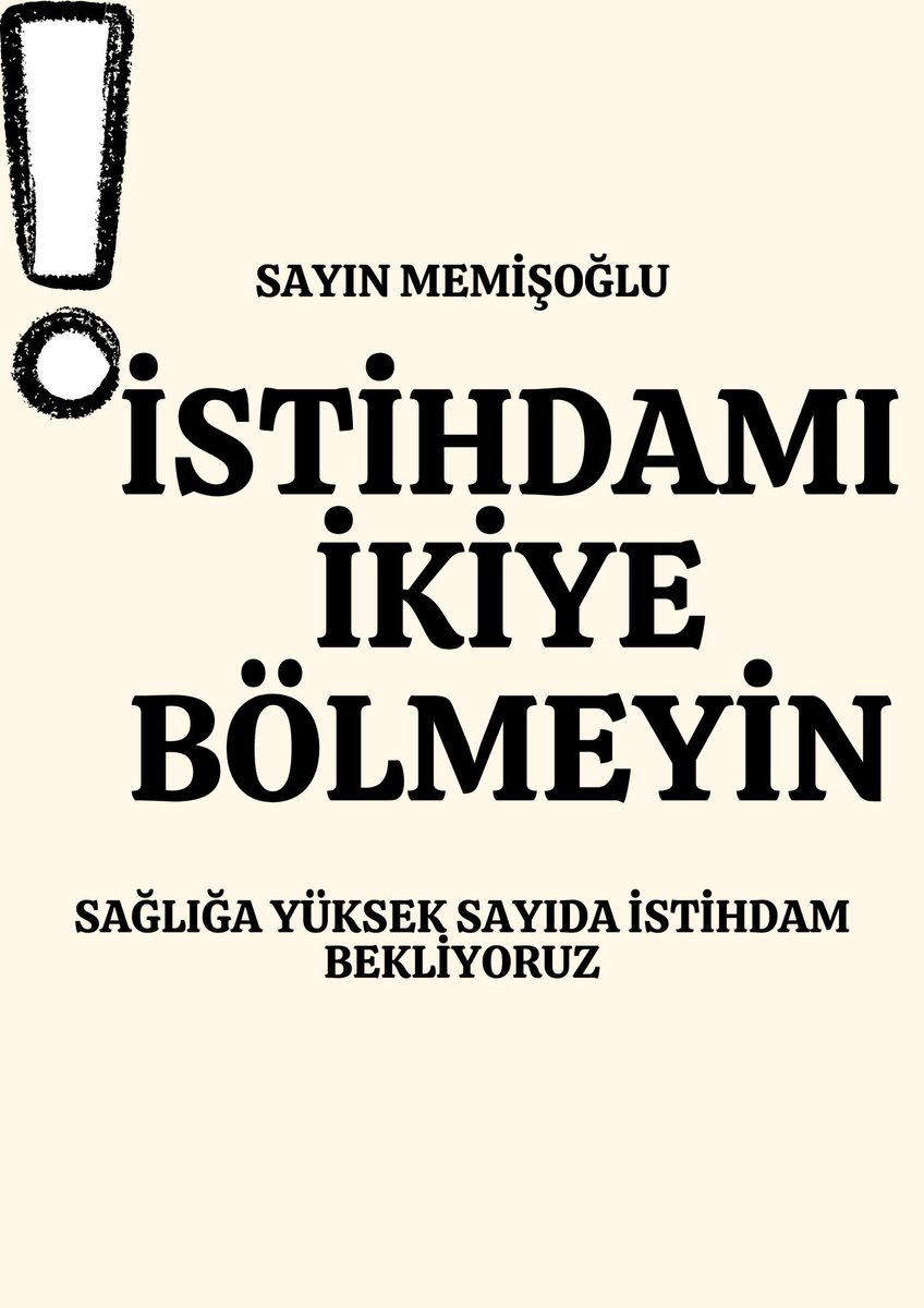_semanuur_'s tweet photo. İstihdamı ikiye bölmeyin.
@drmemisoglu
@saglikbakanligi
#Tekte50BinSağlıkçı https://t.co/bAc3IZRFlb
