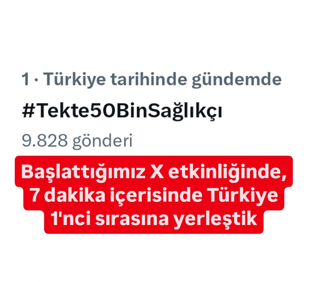 Mükemmelsiniz📌📌

#Tekte50BinSağlıkçı