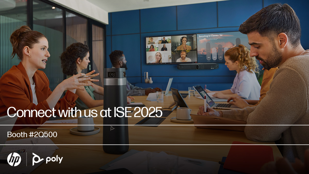 Connect with HP | Poly at #ISE2025, taking place at Fira Barcelona, Gran Via, 4 - 7 February 2025. Visit us at Booth #2Q500 to explore HP | Poly’s cutting-edge collaboration solutions. splr.io/6015oX8uF