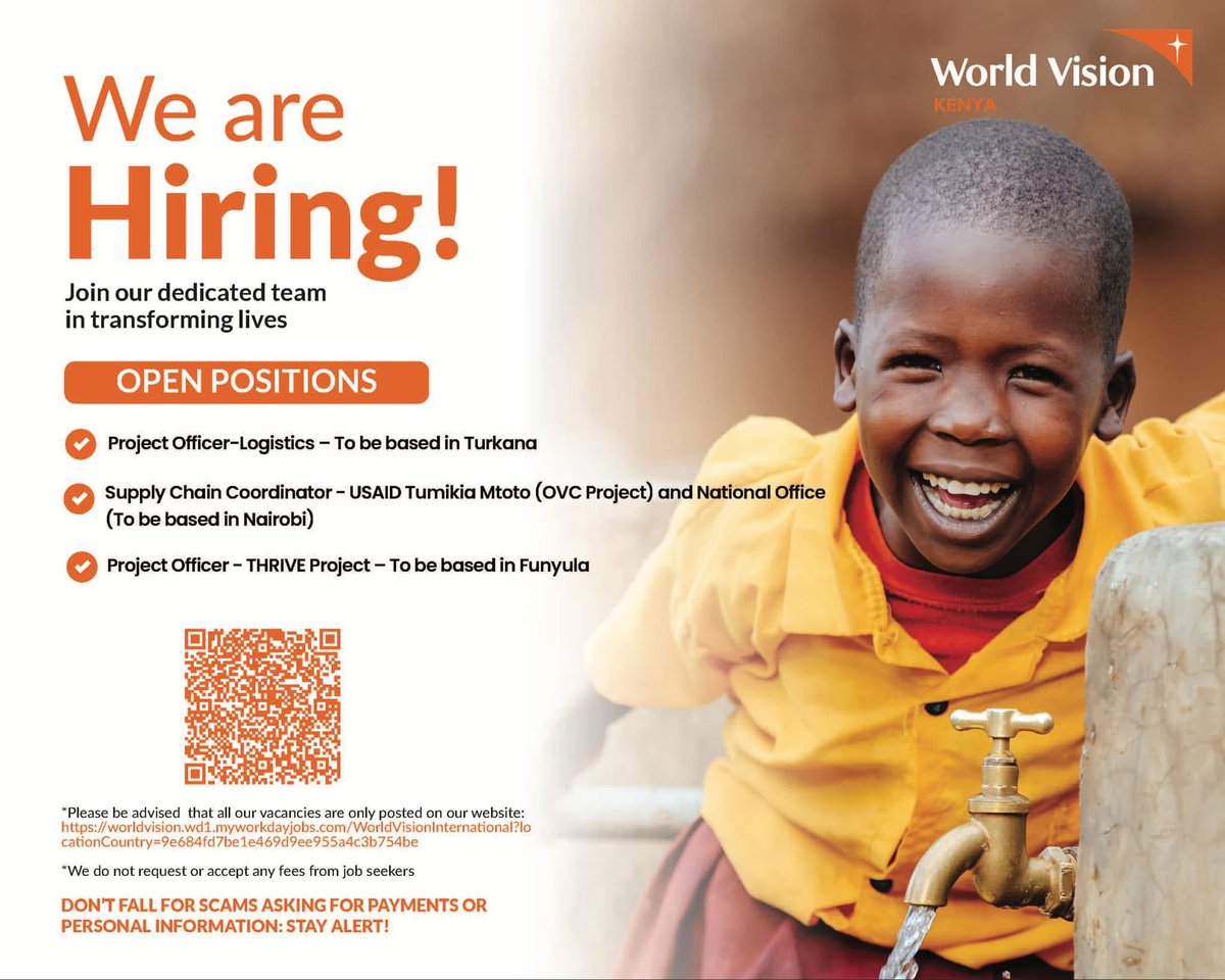 🔊 We're Hiring! 😃

We're looking for passionate individuals committed to making an impact in children's lives. If you're ready to create a brighter, safer future for our children, we want to hear from you!

Apply today via this link: bit.ly/47LQ7vR

#IkoKaziKE