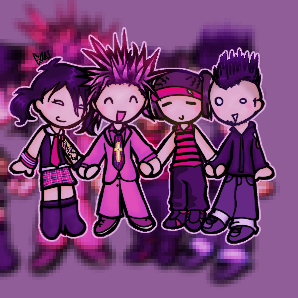 Backmaskk's tweet photo. The gang B) I loved the outfits of this era omg
#msi #mindlessselfindulgence #jimmyurine #kittymsi #steverigh #lynzway #fanart https://t.co/3hVvhPkR4h
