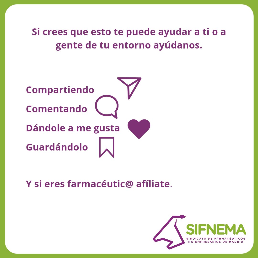 SIFNEMA's tweet photo. Así que este mes revisad bien vuestras nominas para ver si os han subido el salario como corresponde y si no es asi escribidnos para ver que podemos hacer.

#sifnema #sindicato #farmacia #farmaceutico #farmaceutica #madrid #salario #2025 https://t.co/3XDZjCh1Ll