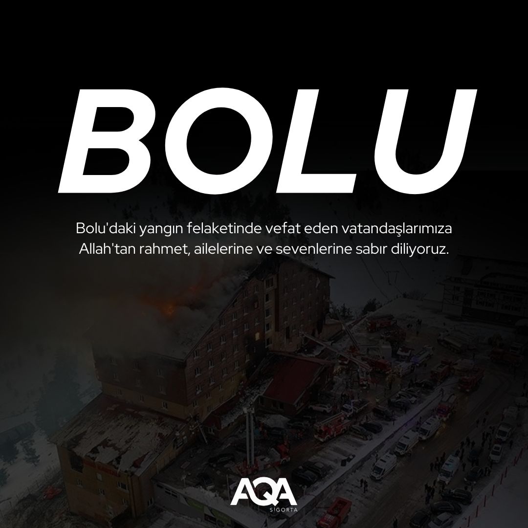 AQASigorta's tweet photo. Bolu'daki yangın felaketinde vefat eden vatandaşlarımıza Allah'tan rahmet, ailelerine ve sevenlerine sabır diliyoruz. https://t.co/CijbE0oyW3