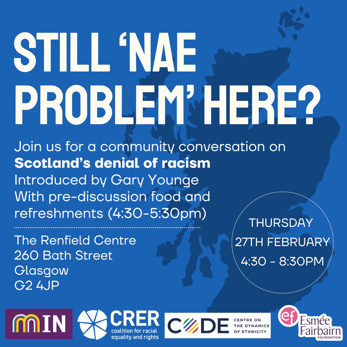Save the Date. If you're in Glasgow come along. Eventbrite to follow.