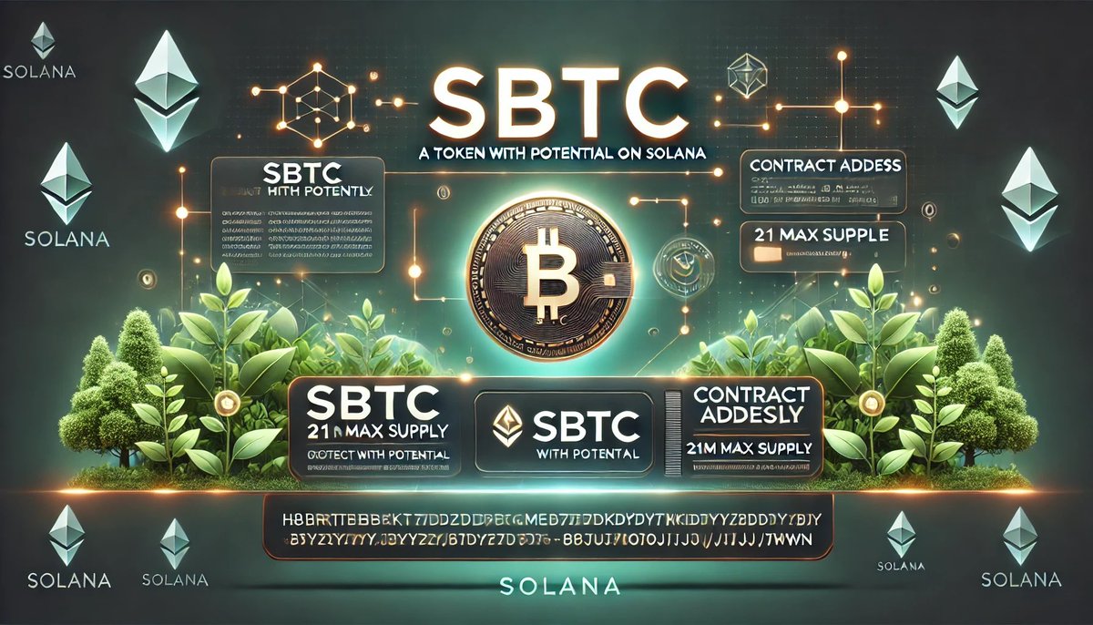 🚀 sBTC: A Token with Potential on Solana 🌱 sBTC is live with a clear  framework: 21M Max Supply – inspired by Bitcoin! Anyone can buy in,  contribute, and help grow the