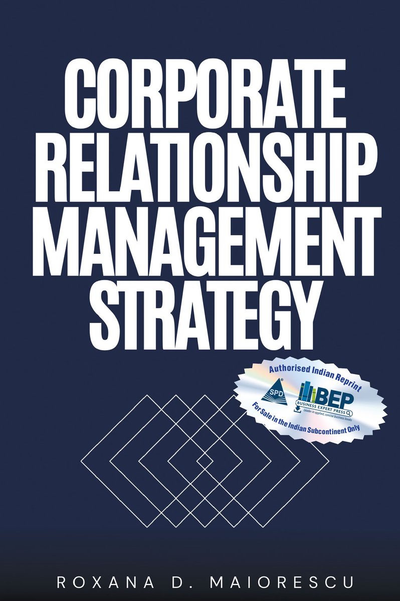 shroffpub's tweet image. New Arrival! Order now shroffpublishers.com/books/97893554… 
Corporate Relationship Management Strategy
By @RDMaiorescu with @BizExpertPress 
This book is perfect for corporate leaders , marketing managers and students. #relationshipmanagement
#corporaterelations
#strategy #shroffpublishers