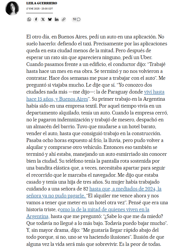 ¿Ya sintieron el vacío en el estómago que da esta columna de Leila?