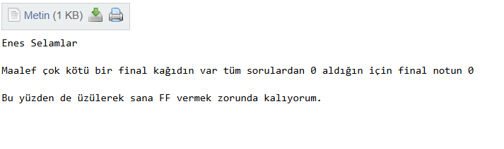 Maalesef yaşandı...