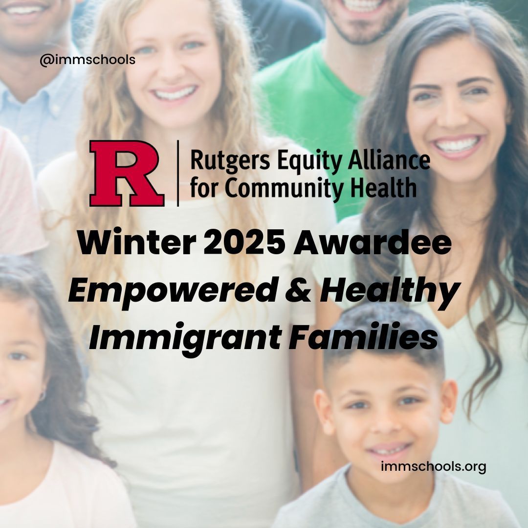 ImmSchools &amp; Rutgers CYSEW has been selected for the Rutgers Equity Alliance for Community Health (REACH) Winter Grant! We’re excited to continue working with Rutgers in 2025 to empower immigrant youth by promoting mental health, well-being, and critical consciousness on SDOH.