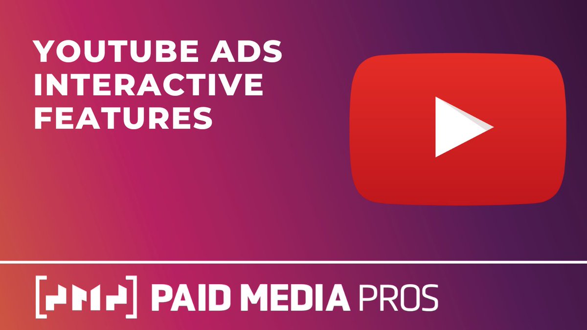Joe Martinez (@milwaukeeppc) on Twitter photo Learn about YouTube Ads interactive features on the <a href="/PaidMediaPros/">Paid Media Pros</a> channel. >> youtu.be/-a7N2LFYN1g Learn about YouTube Ads interactive features on the <a href="/PaidMediaPros/">Paid Media Pros</a> channel. >> youtu.be/-a7N2LFYN1g