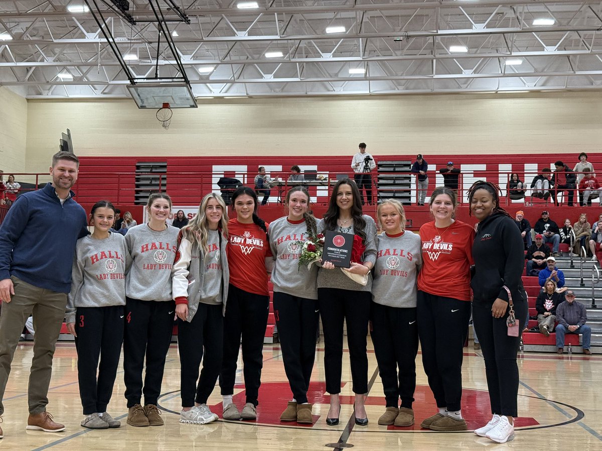 Halls High Athletics (@hallshighsports) on Twitter photo Congratulations <a href="/SavHarrison/">Savannah Harrison</a> for achieving her 100th win as <a href="/HallsLadyDevils/">Lady Devils Bball 🏀</a> head coach. Congratulations <a href="/SavHarrison/">Savannah Harrison</a> for achieving her 100th win as <a href="/HallsLadyDevils/">Lady Devils Bball 🏀</a> head coach.