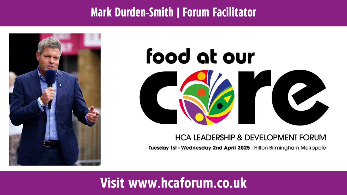 Hospital Caterers Association L & D Forum 2026 (@hca_forum) on Twitter photo 🚨 Exciting news! <a href="/MarkDurdenSmith/">Mark Durden-Smith</a> will facilitate this year’s <a href="/hospitalcaterer/">Hospital Caterers Association</a> Leadership & Development Forum.
Expect an interactive, food & solution-focused event for hospital catering professionals!
More>> hcaforum.co.uk 🚨 Exciting news! <a href="/MarkDurdenSmith/">Mark Durden-Smith</a> will facilitate this year’s <a href="/hospitalcaterer/">Hospital Caterers Association</a> Leadership & Development Forum.
Expect an interactive, food & solution-focused event for hospital catering professionals!
More>> hcaforum.co.uk