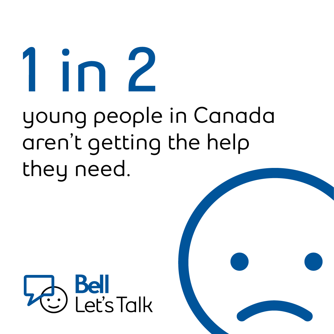 Senators's tweet photo. Today is #BellLetsTalk day and we want to continue the conversation around youth mental health in Canada 💙 https://t.co/rmmSQQwv1G