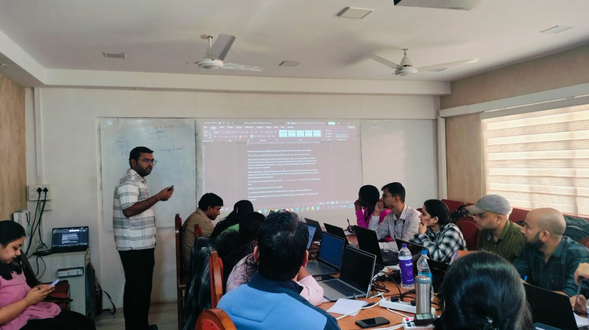 gbrc_gujarat's tweet photo. Glimpse of day 3 activities of 2 weeks hands-on training program on "Metagenomic &amp; Metataxonomic Data Analysis". Jointly organized by @gbrc_gujarat &amp; Department of Veterinary Biotechnology, College of Veterinary Science &amp; Animal Husbandry, @KamdhenuUni. https://t.co/Q2gJjPhJFG