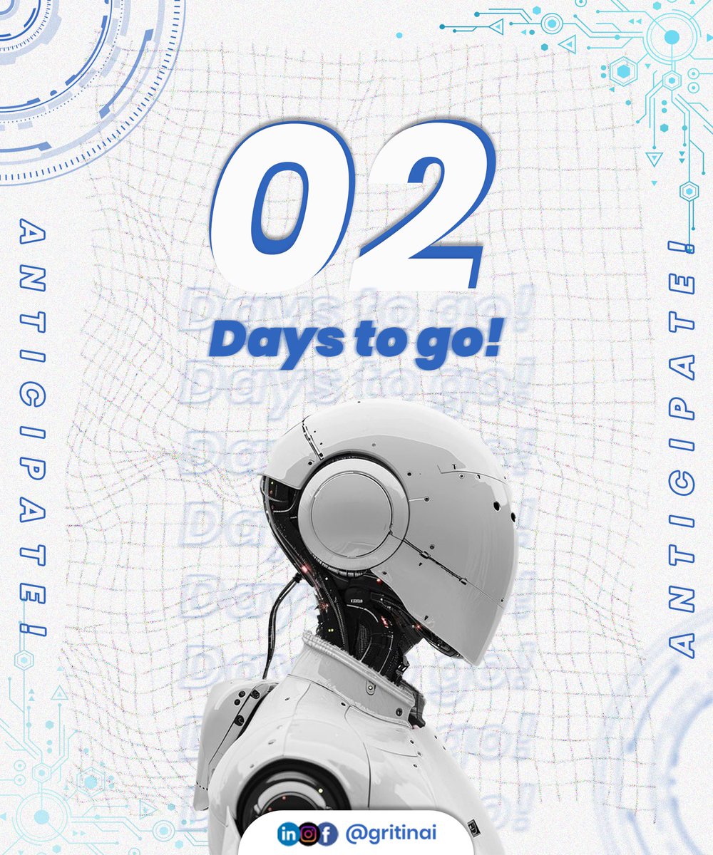 GritinAI's tweet image. Two days left guys 🎉
Counting down to the Big Relaunch 🔥🚀
#aiforthefuture #rebranding #techtrends #new #change #BeckyArmstrong #Benfica #CTWCNY2025 #SnowMan5周年みな祝生配信