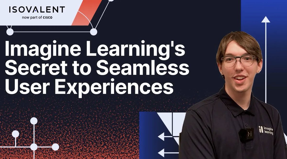 isovalent's tweet image. 🎤  Blake Romero, Senior Engineer at Imagine Learning, reveals how Isovalent and #Cilium enable seamless experiences on their Kubernetes-based platform and how Isovalent helps unlock the power of #eBPF data insights. 🚀

📽️: isovalent.site/4jsgluc