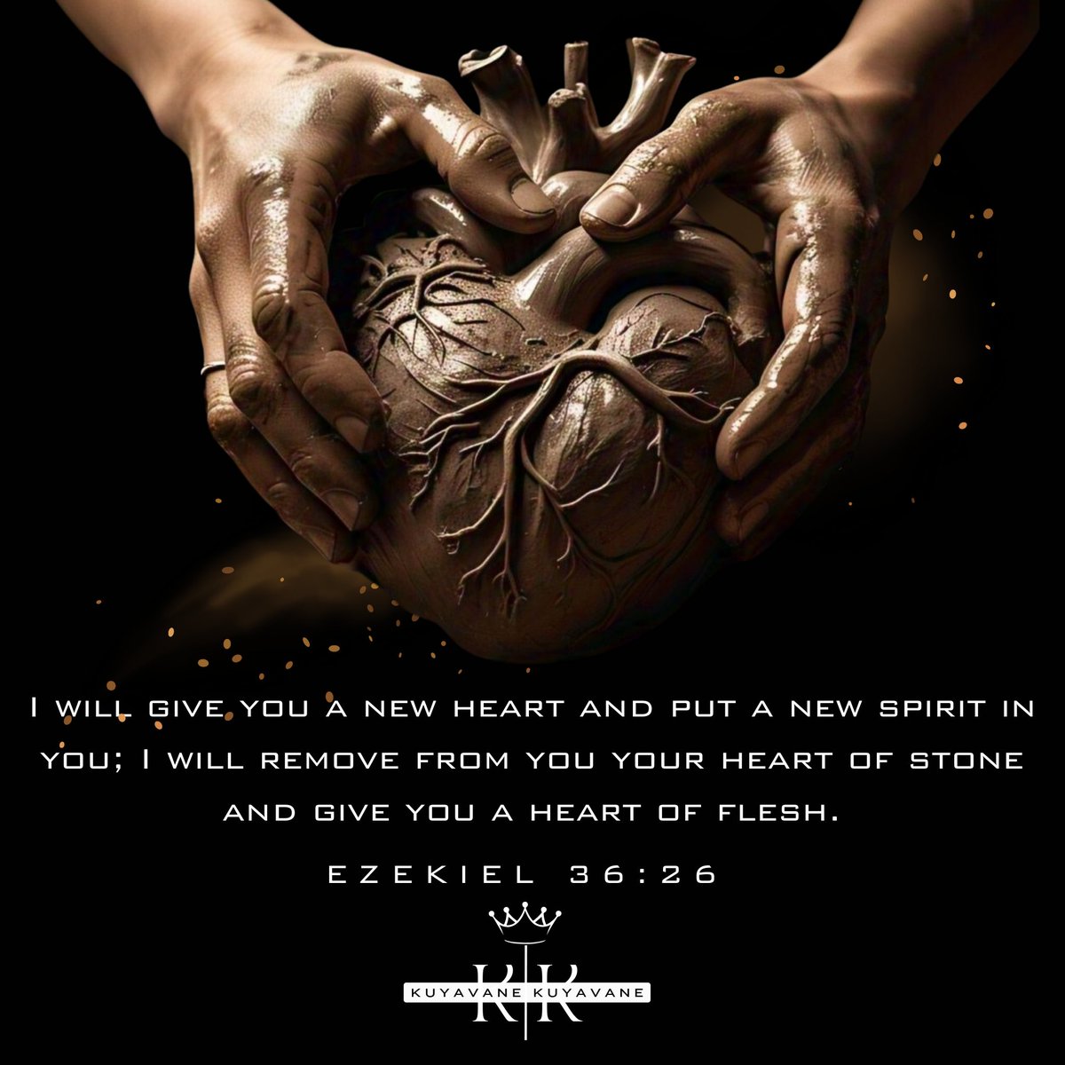 kuyavane's tweet photo. Surrender to God &amp; let Him transform your heart of stone to a heart of flesh, so that your heart may be pure, clean &amp; tender, that His spirit may dwell in you to walk in His statutes, such that Christ's love shines through you.#Ezekiel36v26 #ISurrender #kuyavane #kuyavanekuyavane https://t.co/rkbUBenYGK