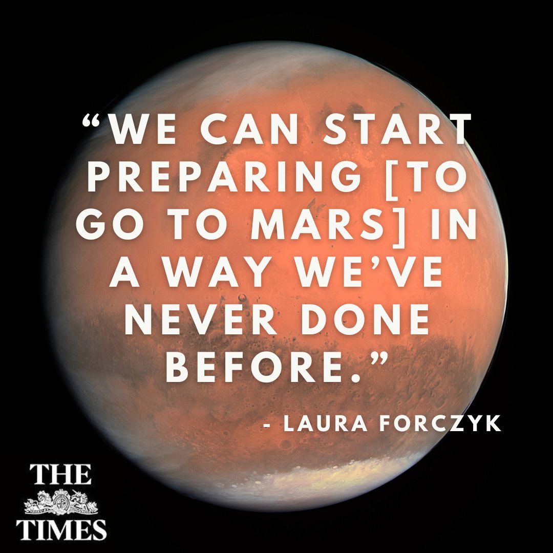 Astralytical's tweet photo. “Is it realistic that we’ll have humans to Mars within this new Trump administration? But we can start preparing in a way we’ve never done before.”

Our Executive Director @LauraForczyk spoke with @thetimes on President Trump's focus on Mars.

Read more: https://t.co/0pp71BMG4b https://t.co/YkttE1tmMf