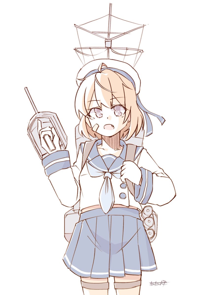 神風(艦これ) ,海風(艦これ) 「艤装描けん隊十二番隊隊長亥忍のたた牌 」|たた牌🀄のイラスト