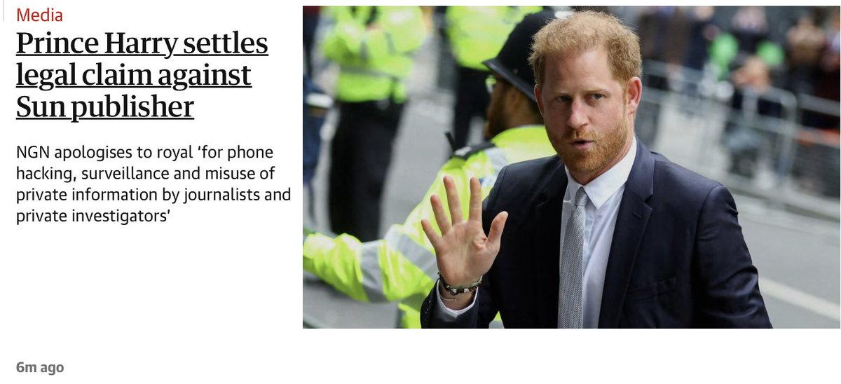 It might sound pedantic but Harry hasn't settled. 
News Group has settled. It's a big difference. Harry concedes nothing. News UK engaged in criminal offences and they admit it...Finally.