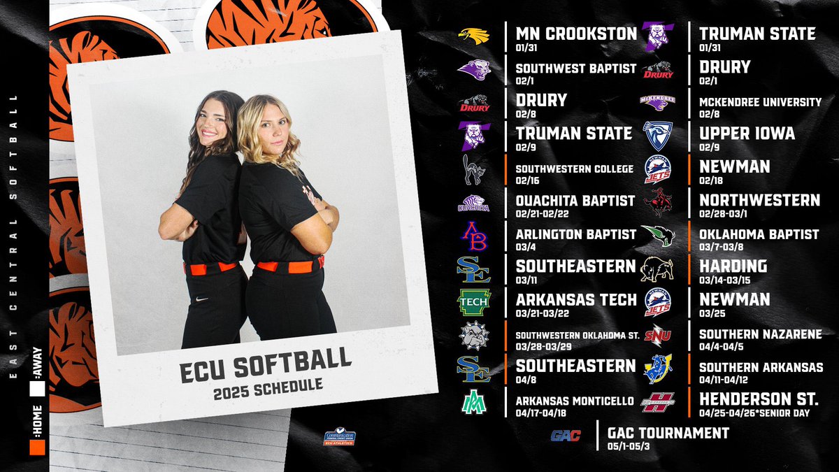 ecutigersb's tweet image. 𝟐𝟎𝟐𝟓 𝐒𝐜𝐡𝐞𝐝𝐮𝐥𝐞🗓️
Only 9 days out until go time!
#GoTigers #WeoverMe 🐅