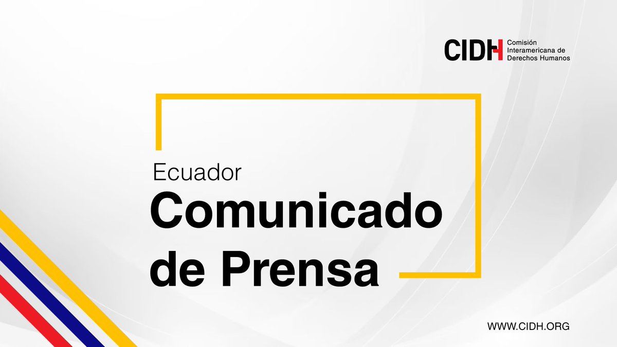 CIDH's tweet photo. #CIDH condena desaparición y posterior asesinato de un niño y tres adolescentes afrodescendientes en #Ecuador.

#DerechosHumanos 👉🔗https://t.co/9ys3EU4AdV https://t.co/9STDA8ROPN