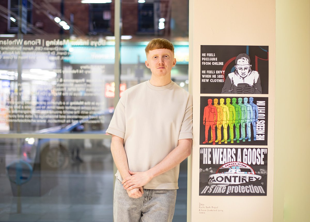 PROGRAMME Boys in the Making event: Thursday 23 January, 2025, 1-4pm <a href="/NCAD_Gallery/">NCAD Gallery</a>.
'Live Art Work in Response to Masculinity' run by artist Aaron Sunderland Carey (📷). Aaron will create a live art piece exploring his engagement with the Boys in the Making project. All welcome.