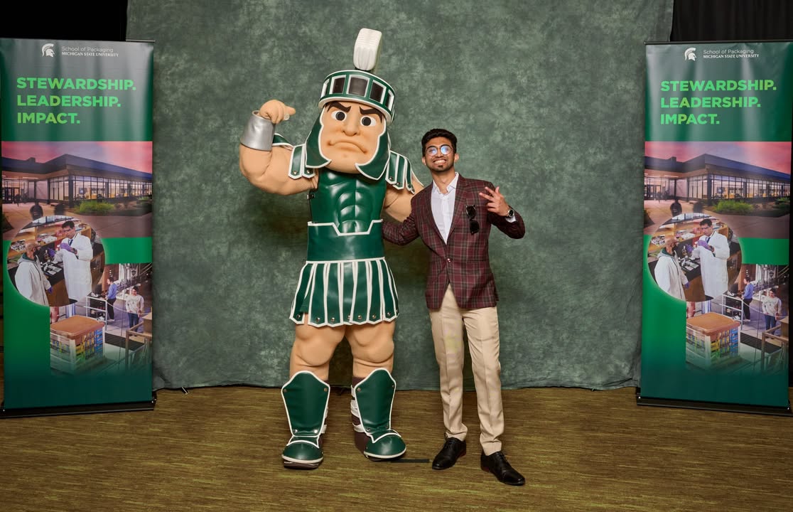 TAPPITWEETS's tweet photo. Dieffenbacher Engineering Memorial Scholarship! Yuvi is a packaging science major at Michigan State University (MSU) with minors in business and entrepreneurship and innovation.  We can’t wait to see what the future holds for #TAPPIScholars! https://t.co/sN1dUOGVUB