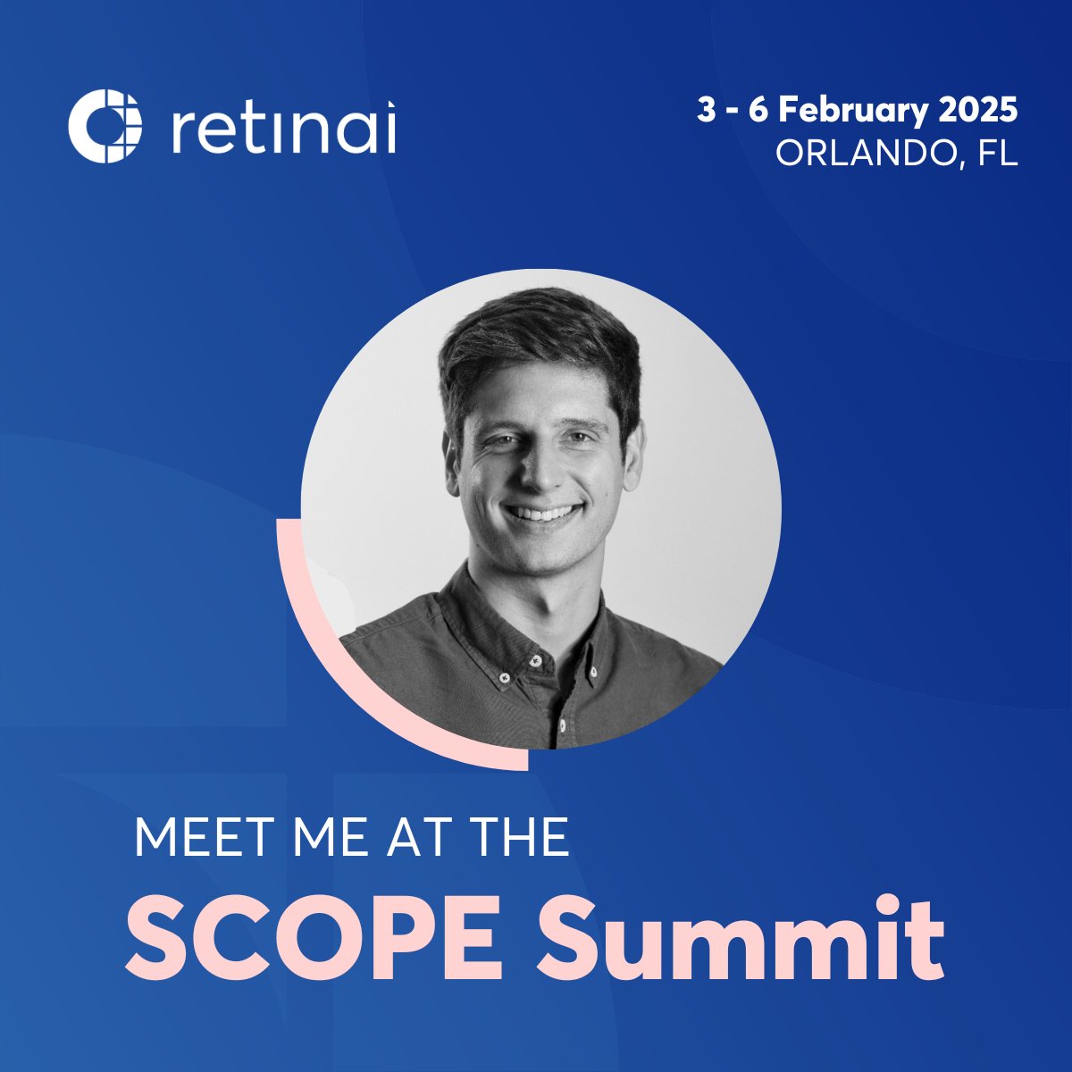 Retinai (@retin_ai) on Twitter photo Just 4 days left until the SCOPE Summit! Join us to explore how RetinAI Discovery is advancing clinical trials and real-world data analysis with AI-powered imaging solutions. Meet <a href="/JonathanSourris/">Jonathan Sourris</a>, our Business Development Manager, to dive deeper ๐ ๐
retinai.com/events/scope-sโฆ Just 4 days left until the SCOPE Summit! Join us to explore how RetinAI Discovery is advancing clinical trials and real-world data analysis with AI-powered imaging solutions. Meet <a href="/JonathanSourris/">Jonathan Sourris</a>, our Business Development Manager, to dive deeper ๐ ๐
retinai.com/events/scope-sโฆ